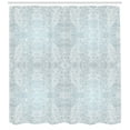 thumbnail image 3 of Ambesonne Victorian Shower Curtain, Swirled Floral Lines, 69"Wx75"L, Pale Blue White, 3 of 3