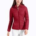 thumbnail image 6 of Lightweight Puffer Jacket for Womens Winter Warm Hooded Coats Casual Zip Up Down Quilted Coat with Pockets, 6 of 6