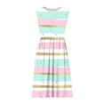 thumbnail image 5 of VBVC Women's Floral Print Sleeveless Fit and Flare Midi Dress , Ladies' Crew Neck Casual Summer Dress , Beach Vacation Flowy Sundress For Women,Mint Green,S-2XL, 5 of 7