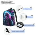 thumbnail image 3 of Saiise Sac à Dos pour Ordinateur Portable avec Lunettes Hip-Hop et Imprimé Gorille - Bretelles Réglables, Résistant à l'Eau, Grande Capacité, Design Élégant, Unisexe pour École, Bureau, Voyage-Moyen, 3 of 5