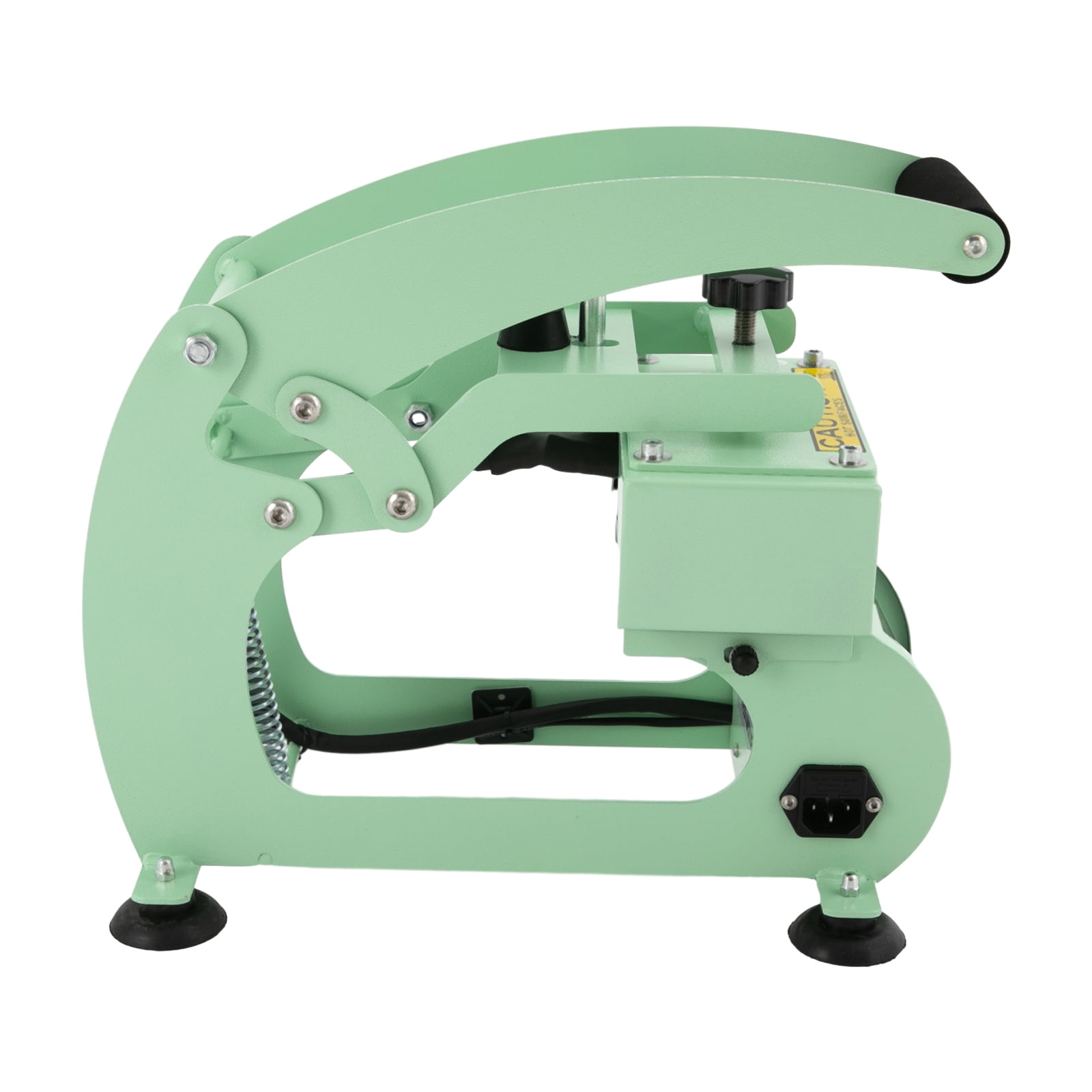 Fichiouy Hat Heat Press Machine for Caps with 2pcs Interchangeable Platens(5.59"x3.78", 4.92"x2.95"), Heat Transfer Printing Light Green