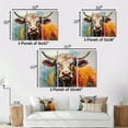 thumbnail image 4 of Designart "Cow Majestic Bovine composition II" Animals Metal Wall Art Set, 4 of 5