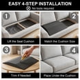 thumbnail image 7 of Riousery Sofa Cushion Support, 20" x 20" Sagging Seat Support Insert, 50D High-Density Foam, Black Curved Cushion Saver, 3 Pack, 7 of 7
