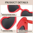 thumbnail image 2 of Fansbe Heart Shaped Sunglasses for Women, Vintage Cat Eye Style Glasses UV Protection Red+Pale Pink, 2 of 8