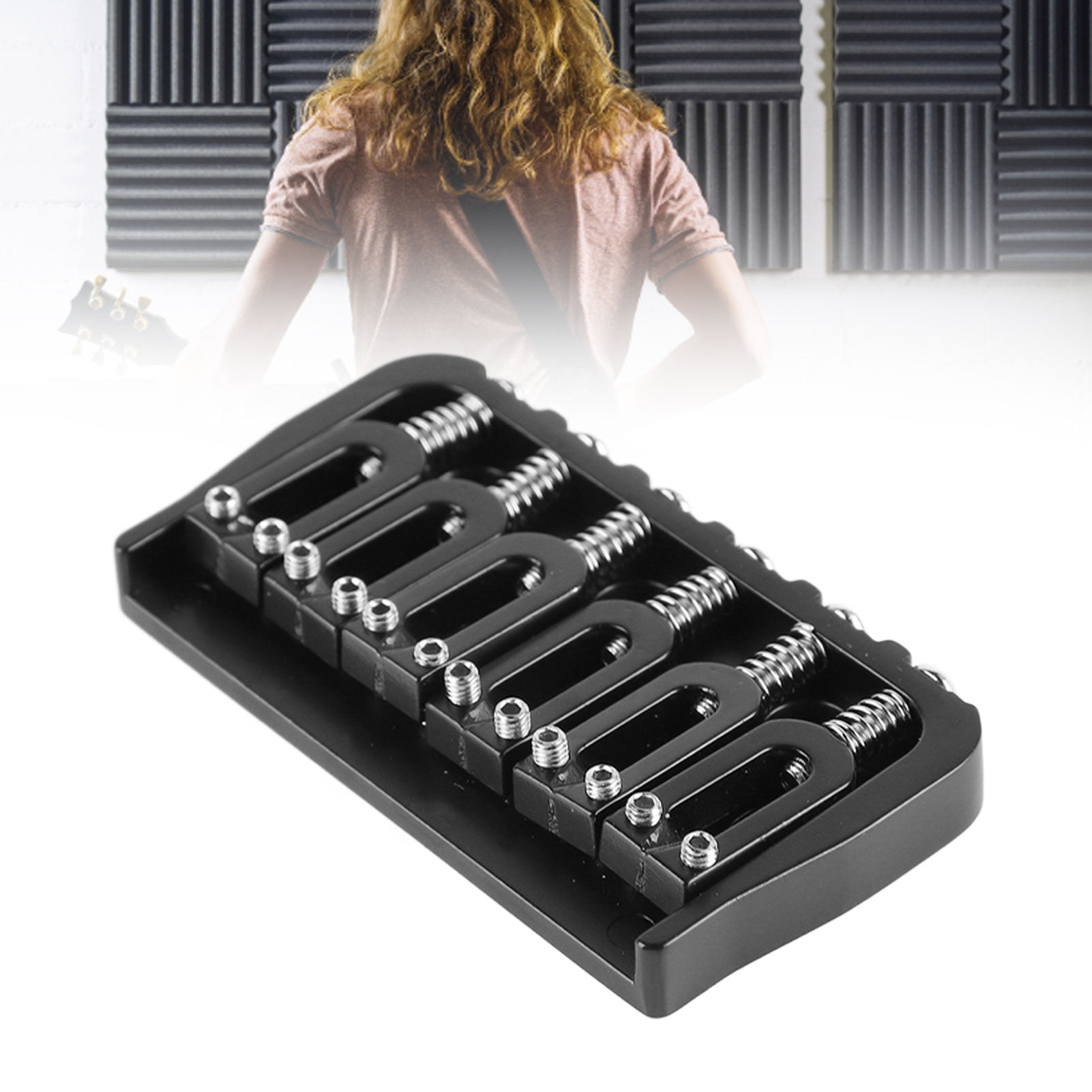 Adjustable Electric Guitar Fixed Bridge, Premium Metal Construction for Enhanced Tone  Pitch Accuracy, Easy Install