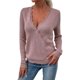 thumbnail image 1 of Gibobby Sueter para mujer invierno punto Cárdigan de suéter de encaje con cuello en V suelto de otoño invierno para mujer(Rosa,M), 1 of 5