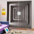 thumbnail image 2 of GUOOL 2 Panneaux de Rideaux Occultants Imprimés 3D pour Enfants - Canaux Carrés, 2 of 8
