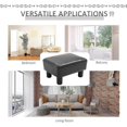 thumbnail image 5 of Ottoman Foot Rest, Small Foot Stool with Faux Leather Upholstery, Rectangular Ottoman Footrest with Padded Foam Seat and Plastic Legs, Bright Black 26, 5 of 5