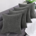 thumbnail image 3 of Unique Bargains 4-Pack Decoratiove Throw Cushion Pillow Covers Gray 20" x 20", 3 of 8