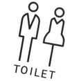 thumbnail image 3 of 1 Pair Toilet Identification Sign Washroom Sign Plate Lavatory Sign Guiding Sign, 3 of 8