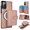 Rosegold, variant on Allytechgroup Detachable Cards Holder Case for Samsung Galaxy Note 20, RFID Blocking 2 In 1 Wallet PU Leather Case with Stand Compatible with Magsafe Shockproof Cover for Galaxy Note 20, Black