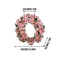 thumbnail image 2 of Luxcidy Artificial Flower Wreath, Spring Summer Wreath for Front Door, Artificial Peony Flower Wreath, for Home Front Door Christmas Wedding Party Decoration, 2 of 7