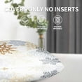 thumbnail image 3 of Throw Pillow Covers,Set of 2 Pillowcase Decor for Couch Sofa Bedroom Car Living Room,Golden Grey Flower Snowflake Christmas Size 18 * 18 inch, 3 of 6