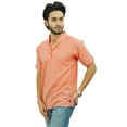 thumbnail image 5 of Atasi Casual Half Sleeves Men's Cotton Mandarin Collar Shirt Tunic-XXX-Large, 5 of 9