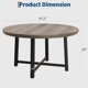 thumbnail image 3 of 47-Inch Redondo Industrial cm de Profundidadining Mesa para 4 Robusto Metálico Frame Rústico Gris Finish para cm de Profundidadining Sala Kitchen y Living Sala, 3 of 7