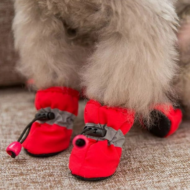 Winter Small Dog Boots AntiSlip Puppy Shoes Pet Protective Rain Snow