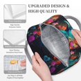 thumbnail image 3 of Gaeub Colorful Flower Bird Lunch Bag Water-Resistant, Leakproof, Durable, with Spacious Main Compartment and Front Pocket, for School, Work, Picnic, Outdoor Use-One Size, 3 of 6