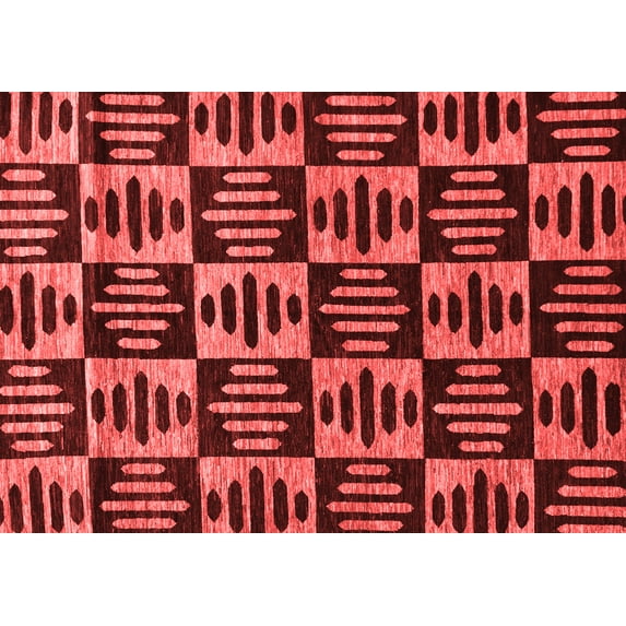 Ahgly Company Machine Washable Indoor Rectangle Oriental Red Modern Area Rugs, 8' x 10'