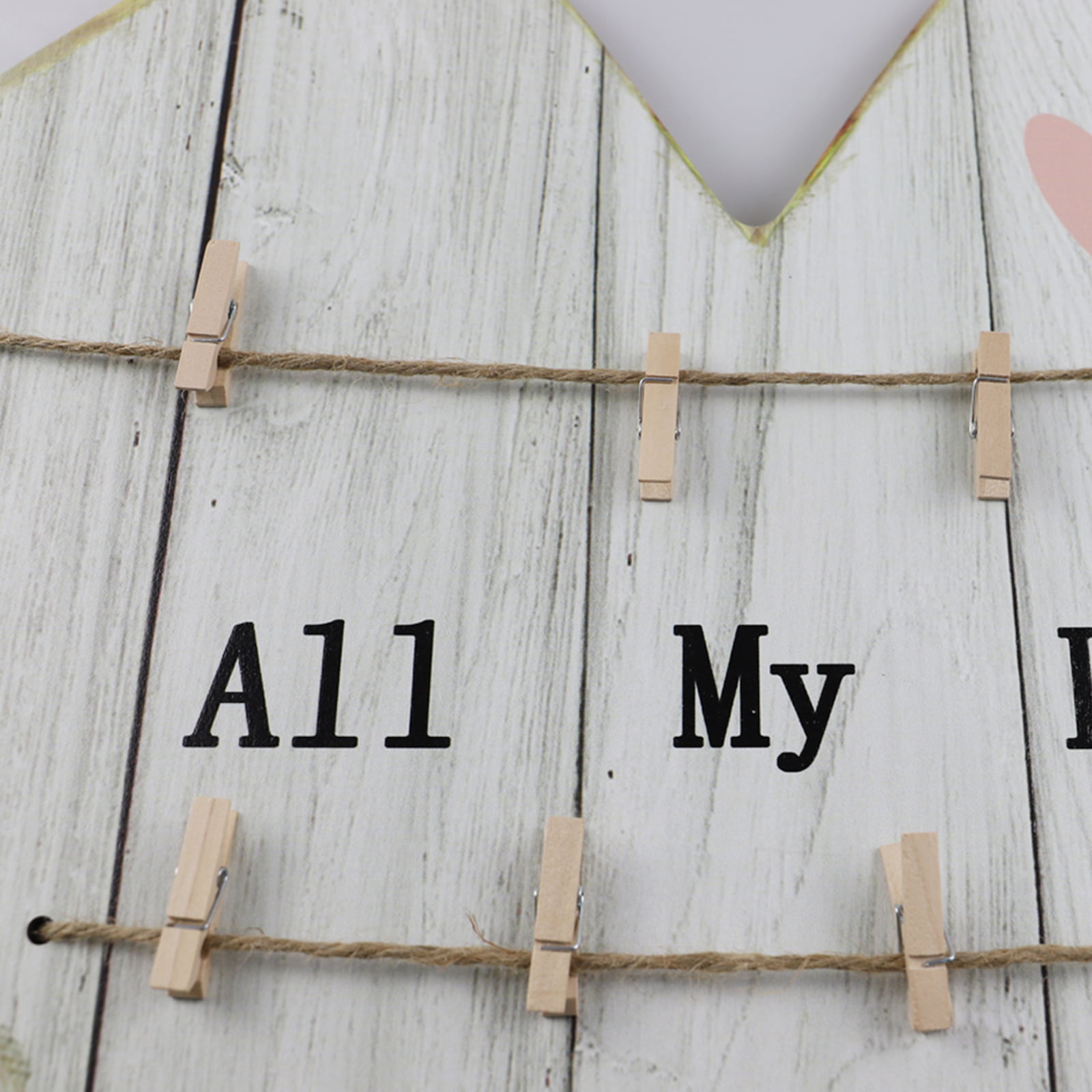 Li'Shay Rustic Wooden 4x6 Picture Frame with Heart