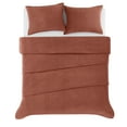 thumbnail image 4 of Brooklyn Loom Matte Cotton Velvet 3-Piece King Comforter Set in Rust, Cotton , Adult, All Season, OEKO-TEX Certified, 4 of 9