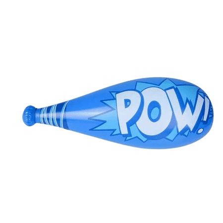 Inflatable Bat 20 Inch Pow Graphic Durable Lightweight Assorted Colors Party Toy, Blue