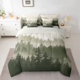 thumbnail image 2 of Feelyou Olive Pine Tree Bedding Comforter Set 7pcs, Rustic Landscape Full Bedding Set, 2 of 8