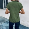 thumbnail image 4 of Yubnlvae Batwing Sleeve V-Neck Tops - Women's Solid Color Casual Shirts (Flowy Boho Style, Daily Wear) Green XL, 4 of 7