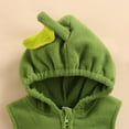 thumbnail image 4 of Sunisery Unisex Baby Christmas Costumes Velvet Avocado Pineapple Hooded Romper with Striped Stocking 2Pcs Outfits, 4 of 6