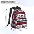 thumbnail image 4 of Lsque Buffalo Plaid Forest Classic Casual Backpack - Large Capacity Water-Resistant Backpack for School, Work, Travel, and Outdoor Activities, 4 of 8