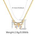 thumbnail image 1 of Zhuge Collar con colgante hecho a mano, diseño de mariposa con colgante de circonita (oro), 1 of 2