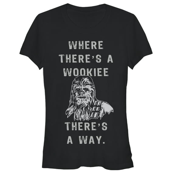 Junior's Star Wars Wookiee Way Graphic Tee Black 2X Large
