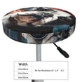 thumbnail image 4 of Bingfone Pirate Bulldog On Deck Padded Round Bar Stool Cover Cushion with Elastic Fabric Round Chair Seat - Pirate Bulldog On Deck, 4 of 7