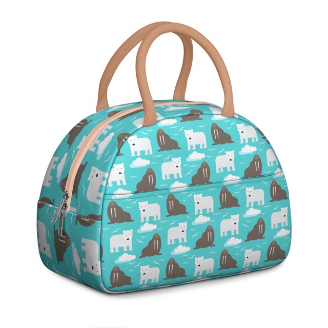 Hunting-Inspired Bear Lunch Tote – Wild Brown Bear Pattern, Durable & Leakproof Insulated Lunch Bag