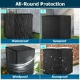 thumbnail image 6 of 2WIN2BUY Air Conditioner Cover, Heavy Duty Waterproof Outdoor Central AC Cover for Outside Units, Weather Resistant 210D Square Black 36"x 36"x 39", 6 of 7