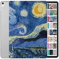 thumbnail image 1 of iPad Air 3 2019 PRO 10.5 Inch 2017 Air 3rd Gen A1701 A2152 A2123 MQF12LL/A MQEY2LL/A MQF22LL/A MQF02LL/A Trifold Printed PC Lightweight Protective Clear Back Cover - Starry Night, 1 of 8