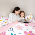 thumbnail image 5 of Castle Fairy Teens Colorful Flowers Twin Comforter Sets,Spring Garden Bedding Set, 5 of 8