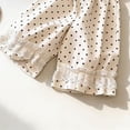 thumbnail image 5 of Bovxnpu Unisex Girls Casual Athletic Pants Kids Girls Polka Lace Wide Leg Crop Pants Bottoms, 5 of 6