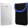Seagate FreeAgent GO 500GB 5400RPM Portable Hard Drive, Silver w/ Blue Morpho Trim