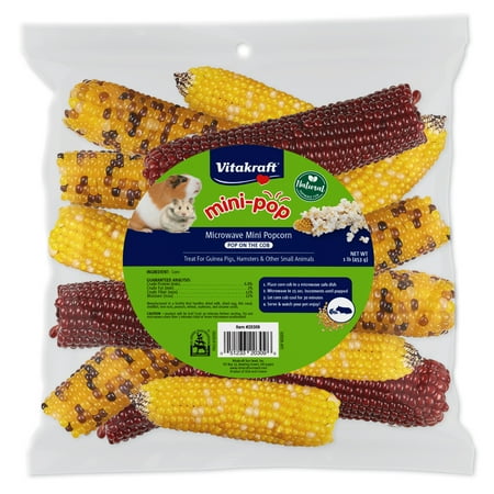 UPC: 0051233203096 | Vitakraft Mini Pops Treat for Small Animals – 100% Real Corn Cob – Supports Healthy Teeth – 1 lb