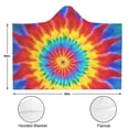 thumbnail image 3 of Wearable Blanket,Colorful Rainbow Tie Dye Spiral Pattern Hooded Wearable Flannel Blanket for Adults & Teens,Winter Poncho Shawl Wrap Cape Cozy Anti-Pill,60"x80", 3 of 5
