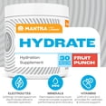 thumbnail image 2 of Mantra HYDRATE - Sugar Free Electrolytes Powder - No Sugar Hydration Powder Electrolyte Mix Supplement with Minerals and 100% of Vitamin C and B12 - Keto Paleo Vegan Kosher Made in USA (Fruit Punch), 2 of 8