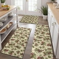 thumbnail image 2 of Beige Christmas Pine Cone Pattern Kitchen Rugs Sets Of 3,Kitchen Runner Rugs Non Skid Washable,Decorative Kitchen Floor Mats for Kitchen,Sink,Laundry,17"x30"+ 17"x47" + 17"x59", 2 of 6