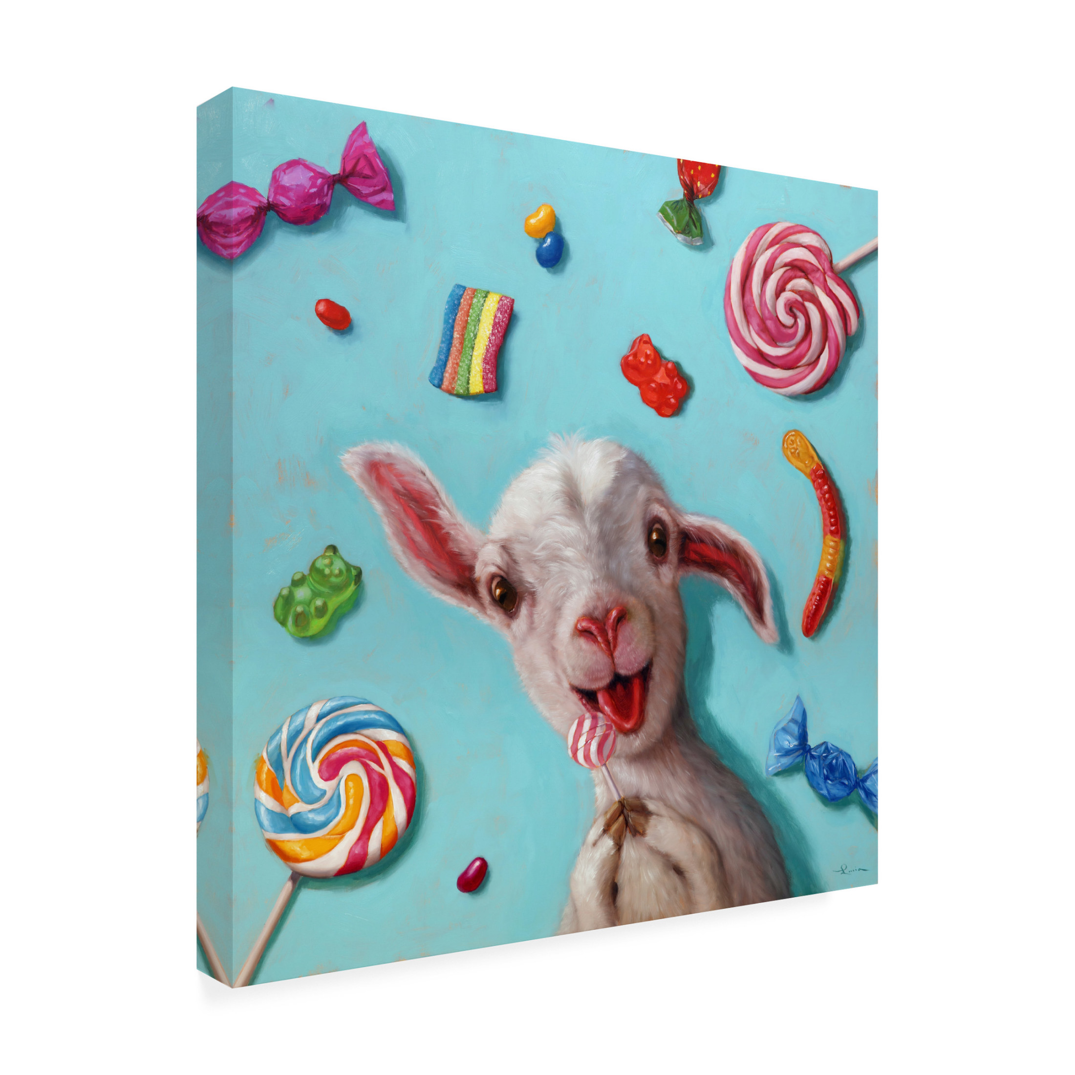Canvas Wall Art - Lucia Heffernan 'Kid In The Candy Store' Wall Art for Living Room, Bedroom, or Office Décor by Trademark Fine Art - 24 x 24 Inches