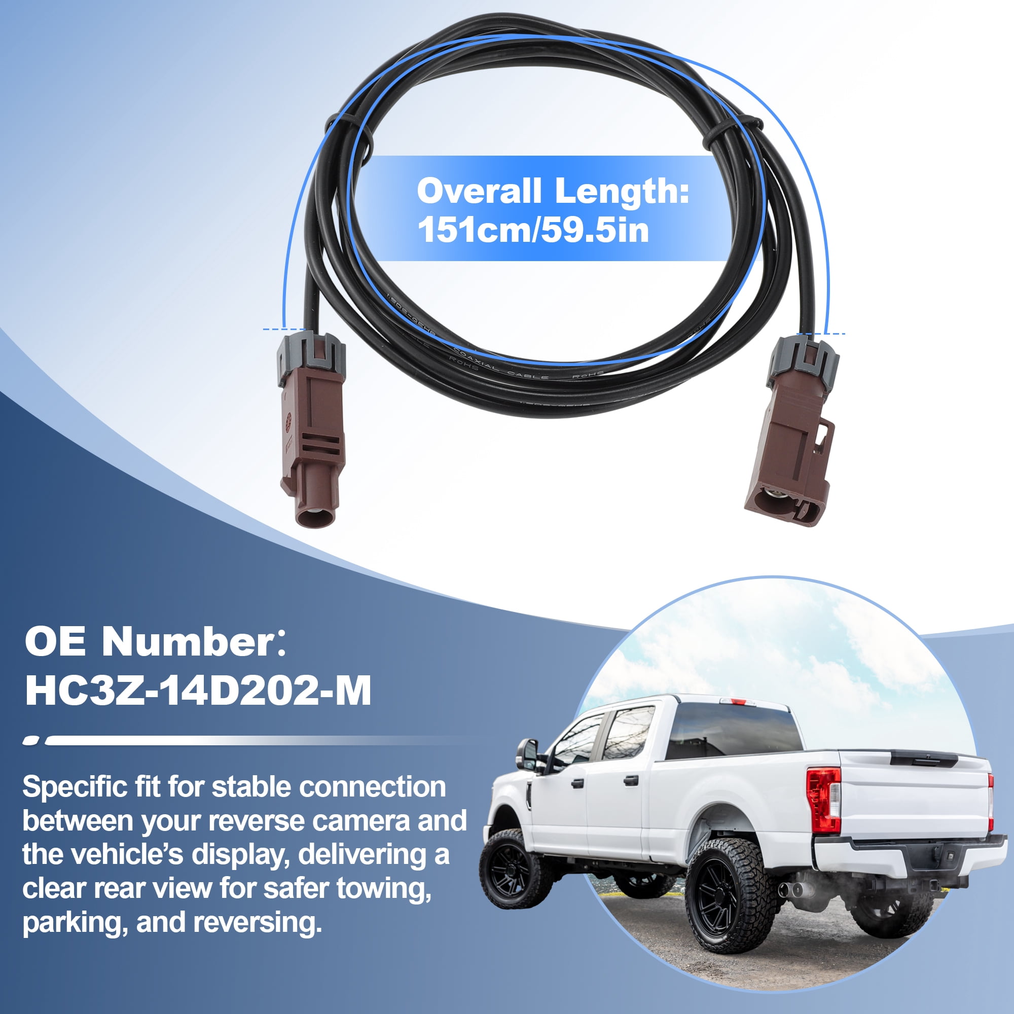 Unique Bargains HC3Z-14D202-M Rear View Camera Harness for Ford F-250 F-350 Super Duty