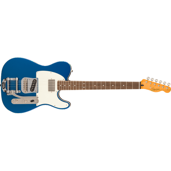 Squier Classic Vibe Custom Telecaster SH with Bigsby Parchment Pickguard and Nickel-Plated Hardware (Lake Placid Blue)