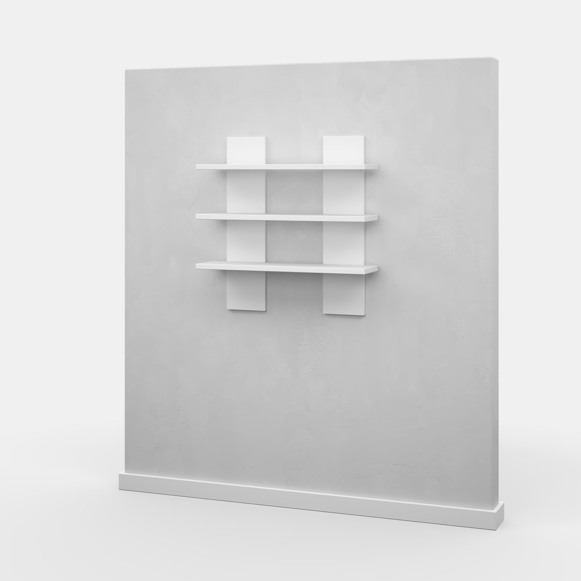 Ada Home Decor Furniture 19.7" 3 Tier White Waco Modern Wall Shelf