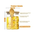 thumbnail image 3 of Glass Jars with Bamboo Lid & Spoons, with Airtight Lid, 15 Oz/450ML Glass Food Storage Containers 9, 3 of 5