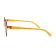 thumbnail image 3 of Kid Size Girls Rimless Heart Shape Plastic Retro Sunglasses Orange, 3 of 4