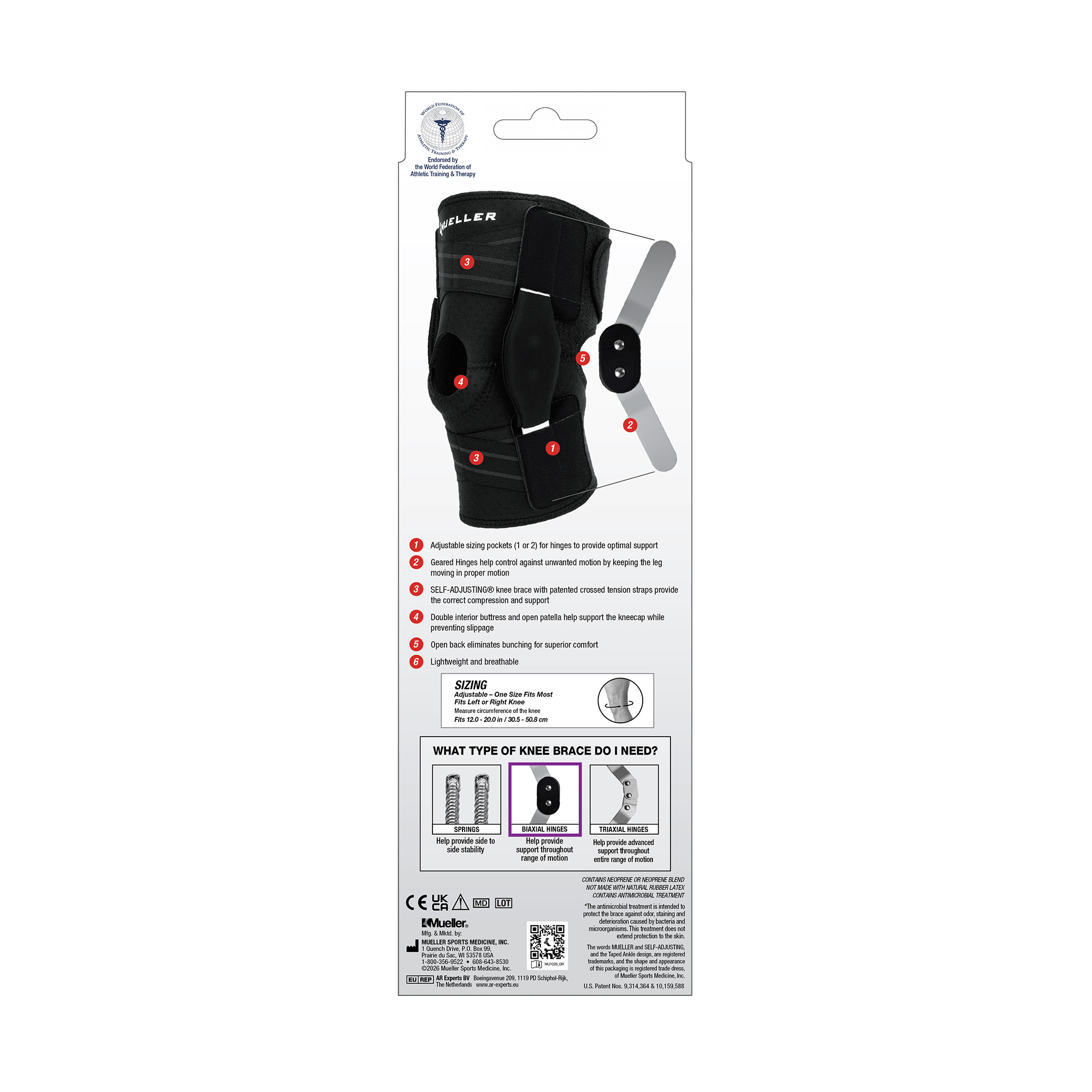 Mueller Adjustable Hinged Knee Brace, Black photo 3