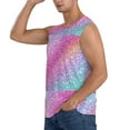 thumbnail image 3 of Disketp Fun Rainbow Pink Sleeveless Tshirts For Men, Muscle Shirts For Men Dry Fit Tank Top-Large, 3 of 8